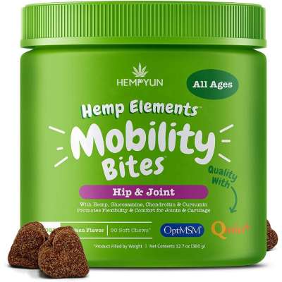 Hip & Joint Dog Supplement nature organic hemp treats in stock 120 chews dogs food cbd hemp chews